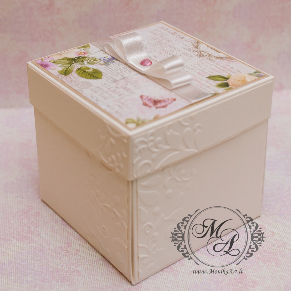 Atvirutė - dėžutė Wedding card - box Provansas