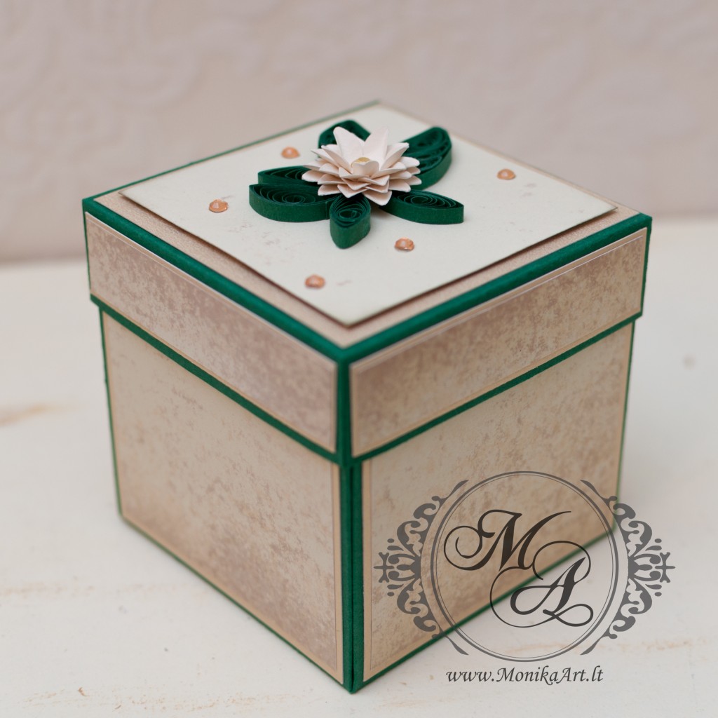 Atvirukas dėžutė Handmade box Atvirutė - dėžutė